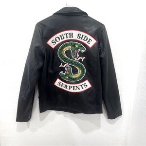 Riverdale Southside Serpent Faux Leather Jacket Womens Medium